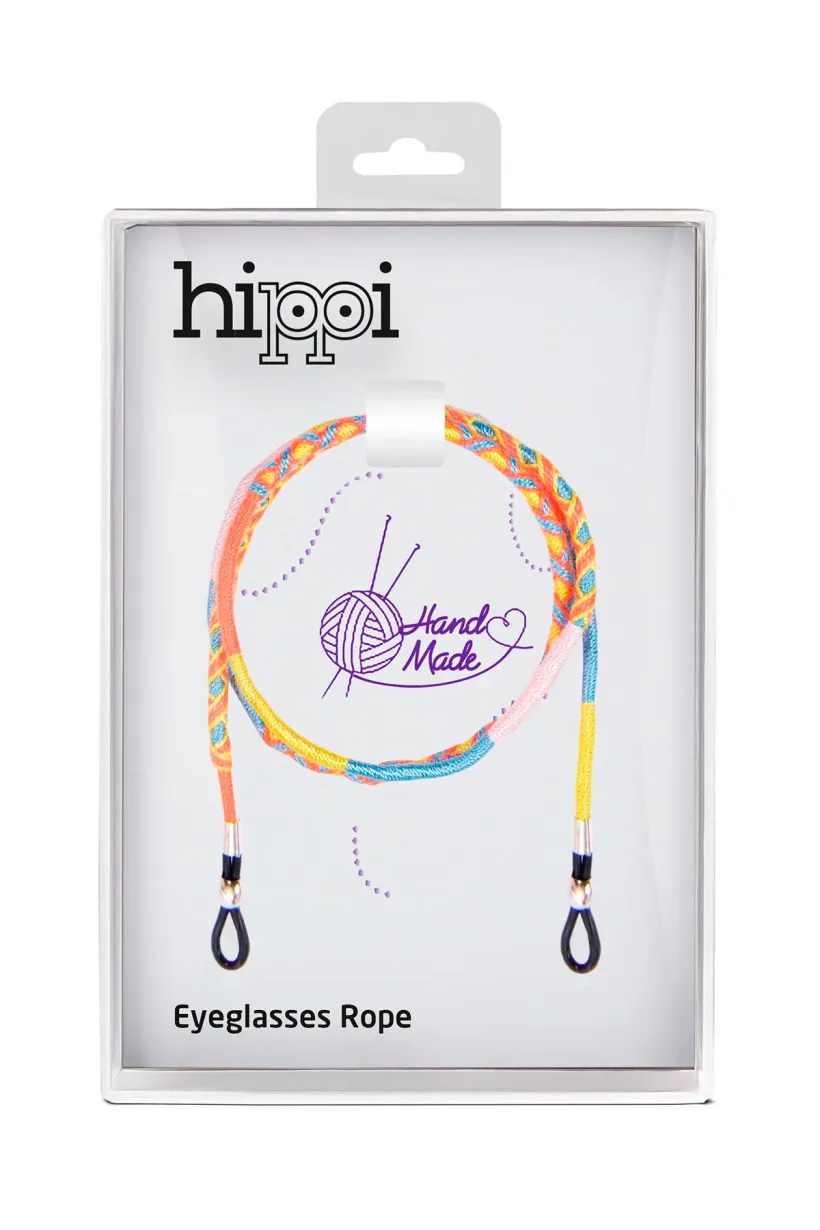 Hippi Strawberry Çok Renkli El Örgüsü Gözlük İpi - 70 cm