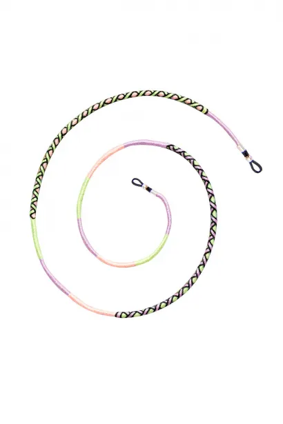 Hippi Pineapple Renkli El Örgüsü Gözlük İpi - 70 cm