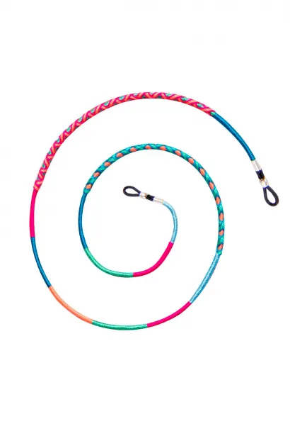 Hippi Raspberry Renkli El Örgüsü Gözlük İpi - 70 cm