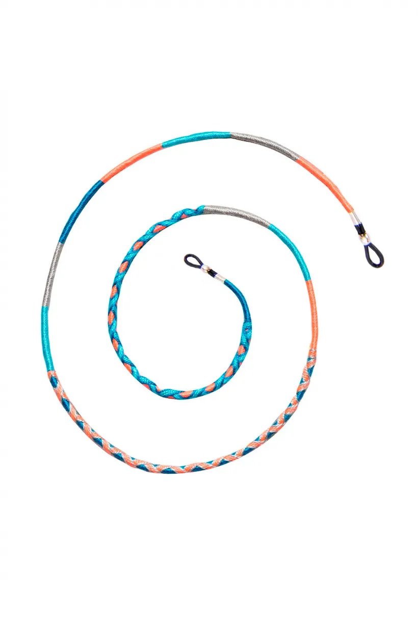 Hippi Wind Çok Renkli El Örgüsü Gözlük İpi - 70 cm