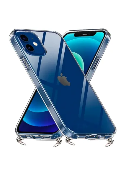 Hippi iPhone 13 Uyumlu Darbe Emici Şeffaf Sert Silikon Telefon Kılıfı