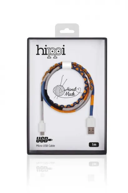 Hippi Hope Micro USB Yüksek Hızlı El Örgüsü Şarj ve Data Kablosu - 1m