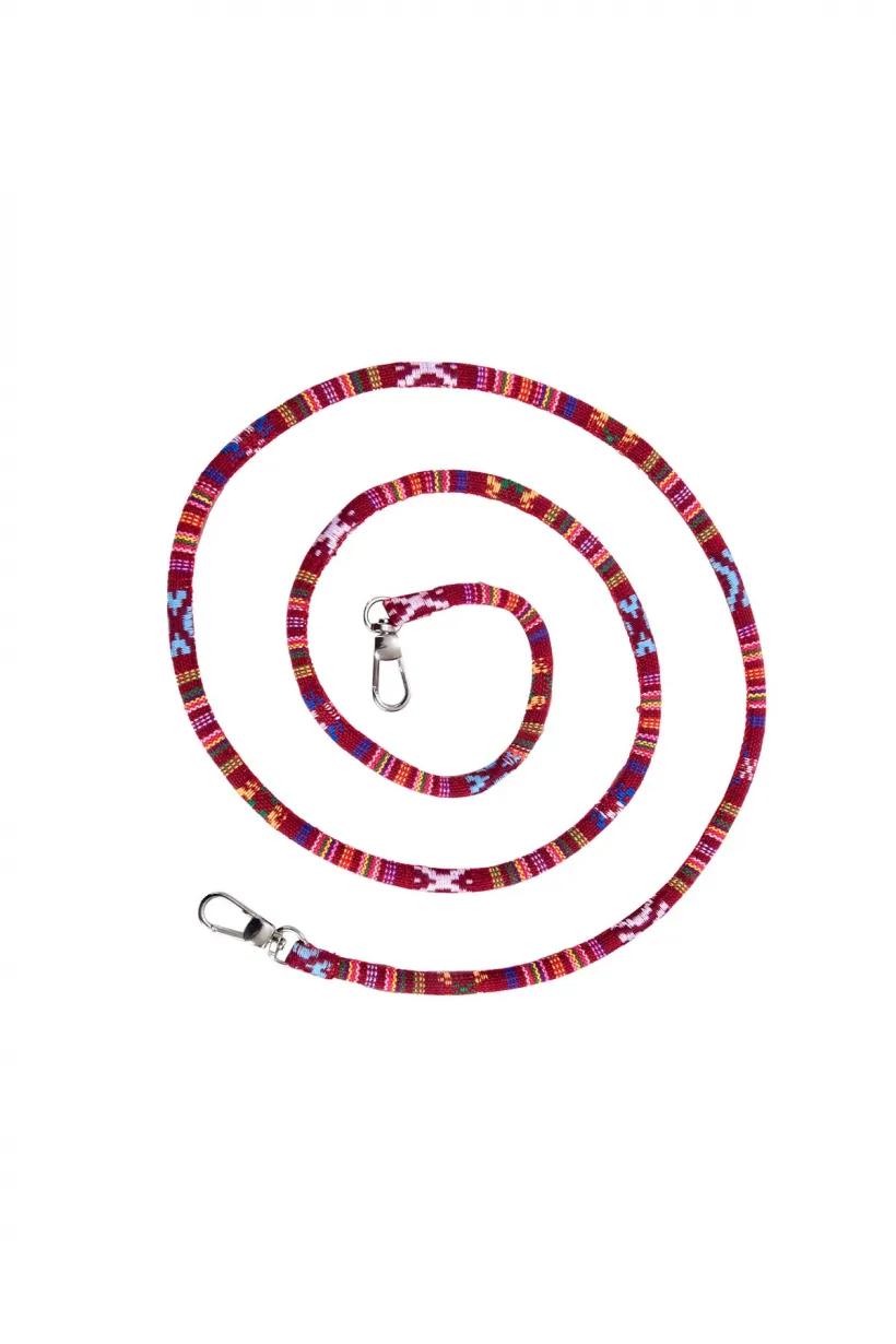 Hippi Hot Renkli İpli Boyun Askılı Kumaş Telefon Askısı - 110 cm