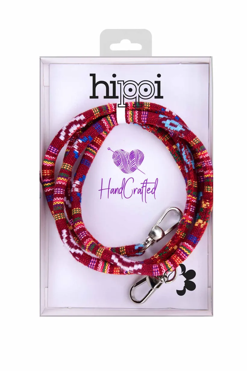 Hippi Hot Renkli İpli Boyun Askılı Kumaş Telefon Askısı - 110 cm