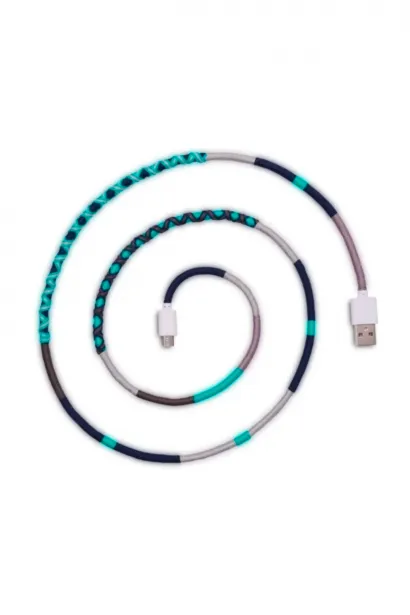 Hippi Circle Micro USB Yüksek Hızlı El Örgüsü Şarj ve Data Kablosu - 1m