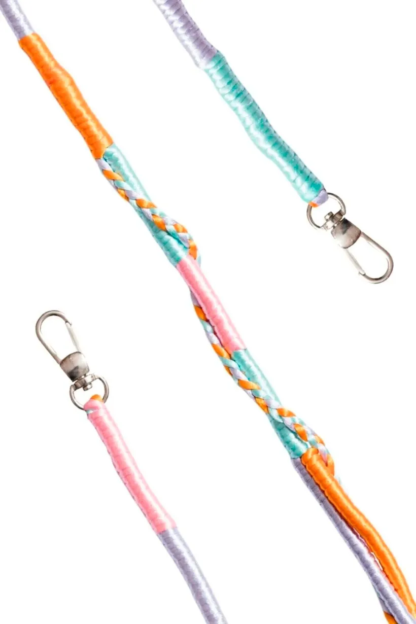 Hippi Lilac Rengarenk El Örgüsü Telefon ve Çanta Askısı - 110 cm Hippi Lilac Rengarenk El Örgüsü Telefon ve Çanta Askısı - 110 cm