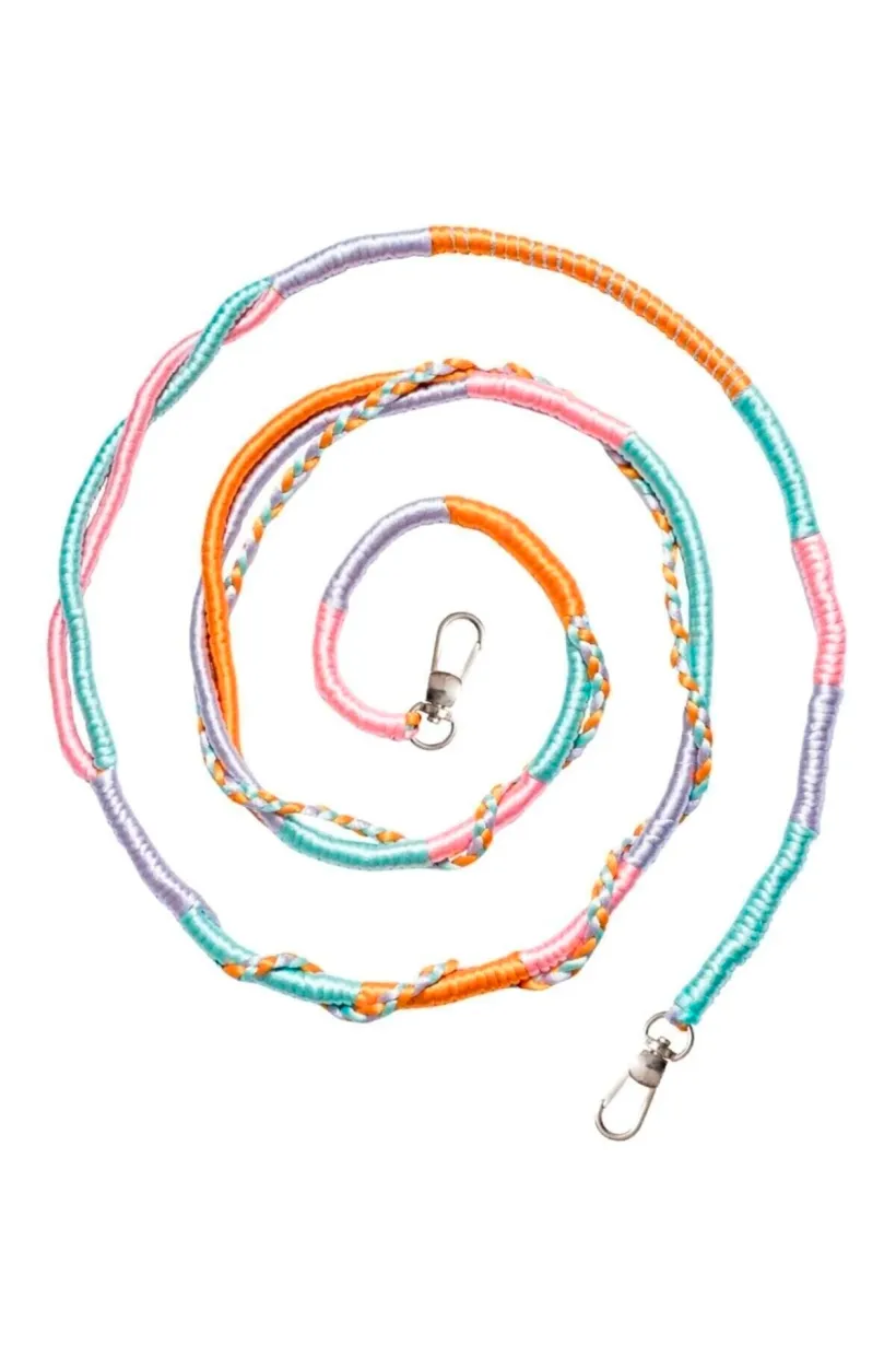 Hippi Lilac Rengarenk El Örgüsü Telefon ve Çanta Askısı - 110 cm Hippi Lilac Rengarenk El Örgüsü Telefon ve Çanta Askısı - 110 cm