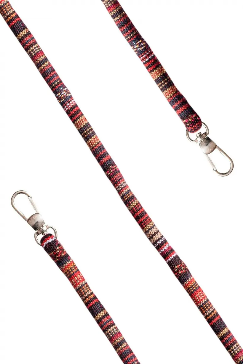 Hippi Alder Renkli İpli Boyun Askılı Kumaş Telefon Askısı - 110 cm