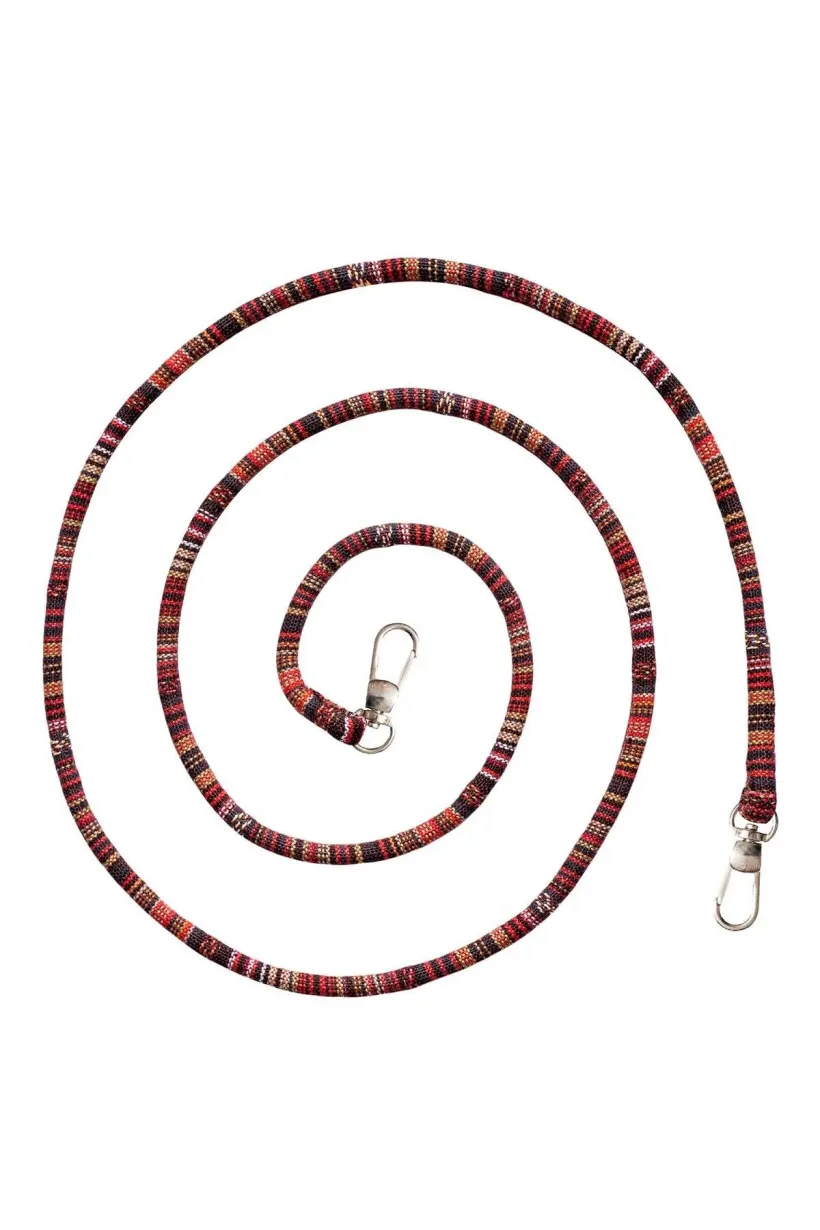 Hippi Alder Renkli İpli Boyun Askılı Kumaş Telefon Askısı - 110 cm