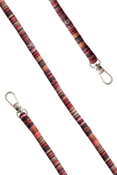 Hippi Alder Renkli İpli Boyun Askılı Kumaş Telefon Askısı - 110 cm