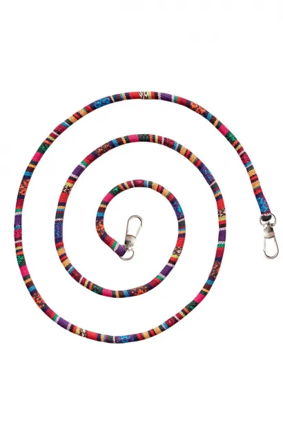 Hippi Moss Tüm Telefonlarla Uyumlu El Emeği Örgülü Renkli Ve Boyun Askılı Kumaş Telefon Askısı