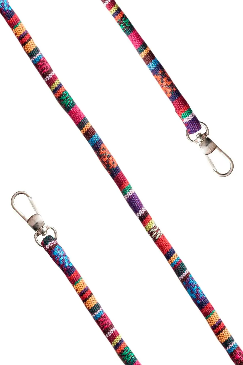 Hippi Moss Tüm Telefonlarla Uyumlu El Emeği Örgülü Renkli Ve Boyun Askılı Kumaş Telefon Askısı