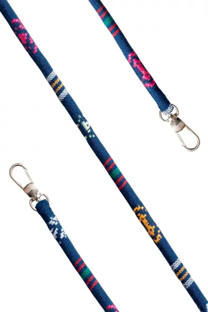 Hippi Pimenta Renkli İpli Boyun Askılı Kumaş Telefon Askısı - 110 cm