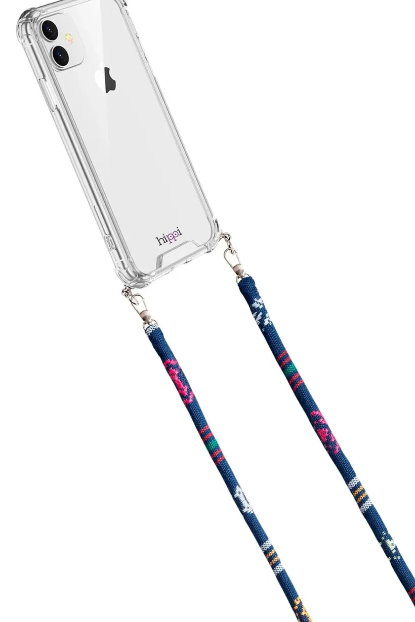 Hippi Pimenta Renkli İpli Boyun Askılı Kumaş Telefon Askısı - 110 cm