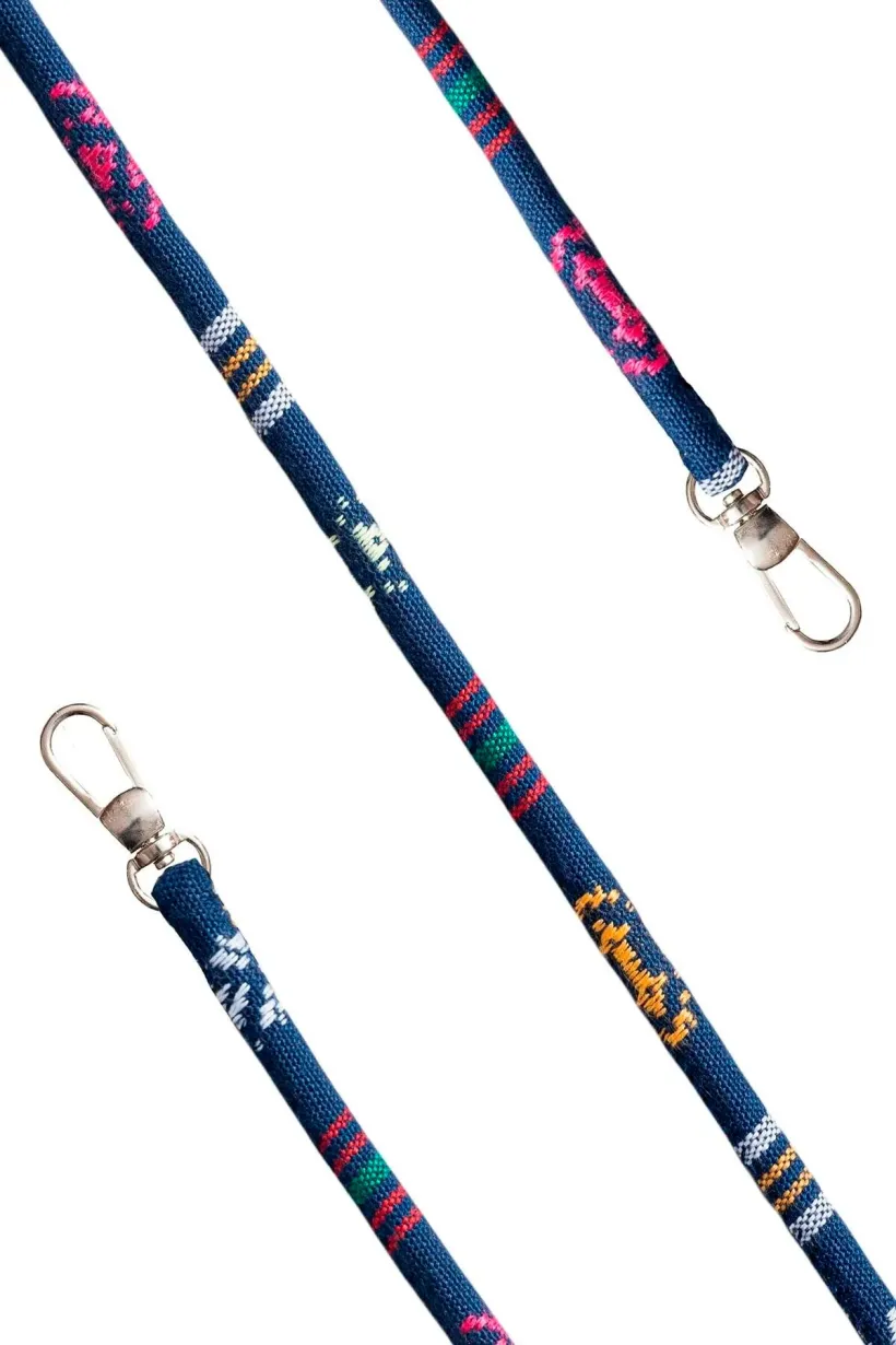 Hippi Pimenta Renkli İpli Boyun Askılı Kumaş Telefon Askısı - 110 cm