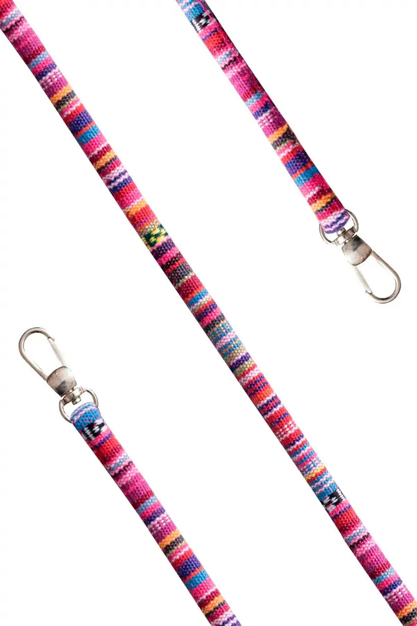 Hippi Lotus Renkli İpli Boyun Askılı Kumaş Telefon Askısı - 110 cm