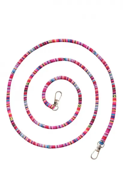 Hippi Lotus Renkli İpli Boyun Askılı Kumaş Telefon Askısı - 110 cm