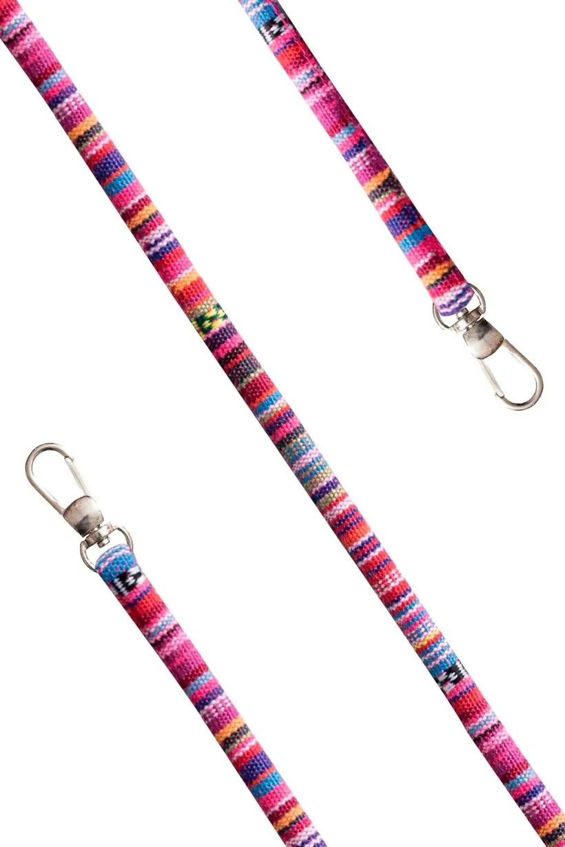 Hippi Lotus Renkli İpli Boyun Askılı Kumaş Telefon Askısı - 110 cm