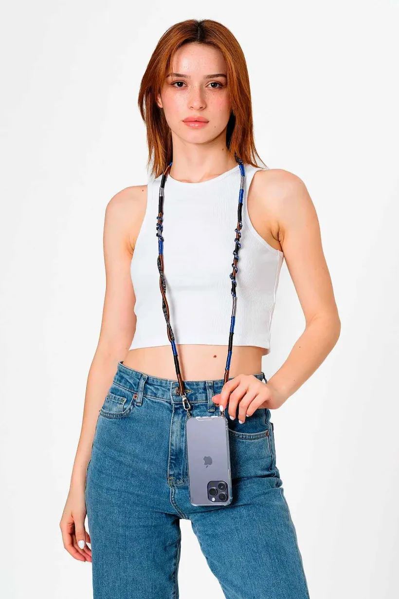 Hippi Imposing El Örgüsü Telefon Ve Çanta Askısı  - 110 cm