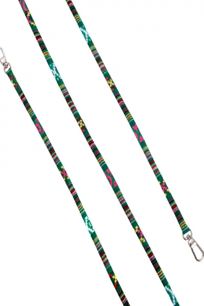 Hippi Forest Renkli İpli Boyun Askılı Kumaş Telefon Askısı - 110 cm