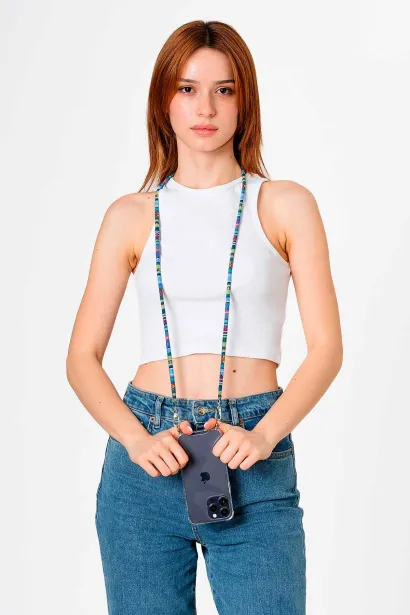 Hippi Ash El Örgüsü Telefon Ve Çanta Askısı - 110 cm