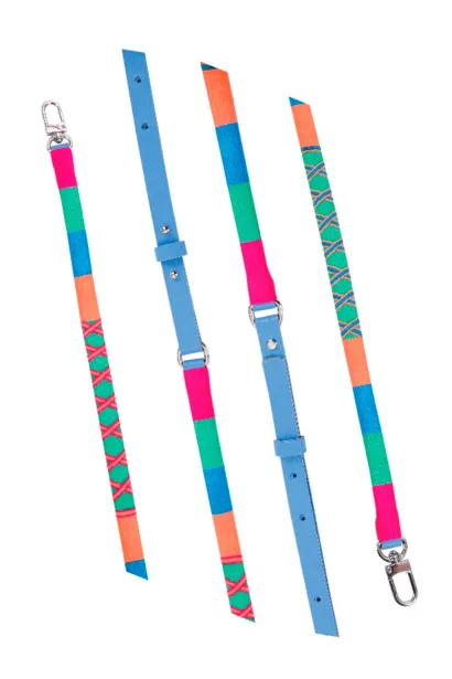 Hippi Raspberry El Örgüsü Yassı Deri Ayarlanabilir Telefon ve Çanta Askısı