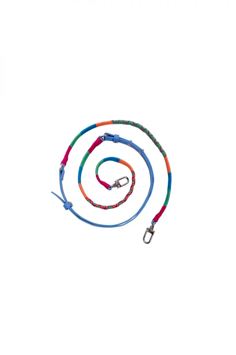 Hippi Raspberry El Örgüsü Yassı Deri Ayarlanabilir Telefon ve Çanta Askısı