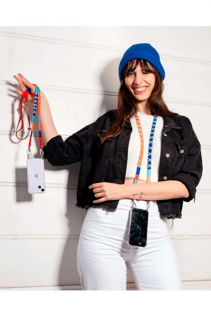 Hippi Strawberry El Örgüsü Yassı Deri Ayarlanabilir Telefon ve Çanta Askısı Hippi Strawberry El Örgüsü Yassı Deri Ayarlanabilir Telefon ve Çanta Askısı