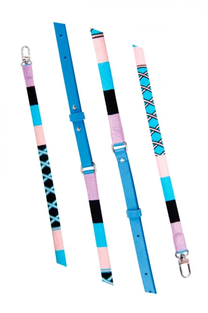 Hippi Waterflower El Örgüsü Yassı Deri Ayarlanabilir Telefon ve Çanta Askısı