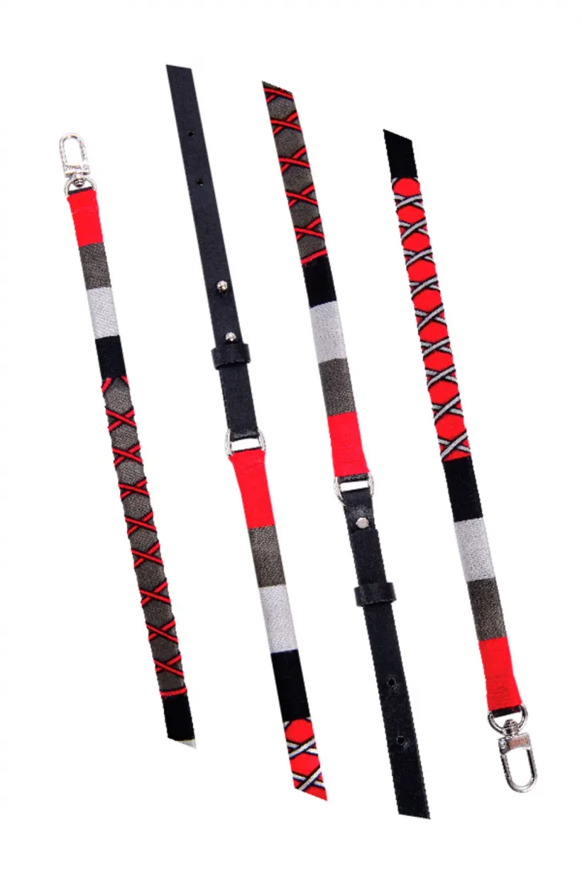 Hippi Watermelon El Örgüsü Yassı Deri Ayarlanabilir Telefon ve Çanta Askısı