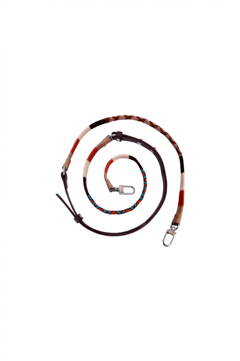 Hippi Cinnamon El Örgüsü Yassı Deri Ayarlanabilir Telefon ve Çanta Askısı