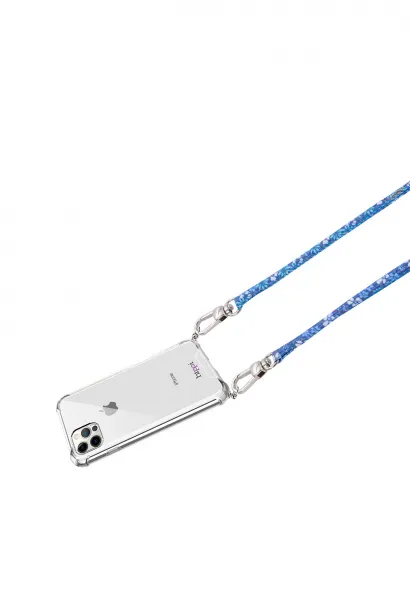 Hippi Snow Flower Renkli İpli Boyun Askılı Kumaş Telefon Askısı - 110 cm