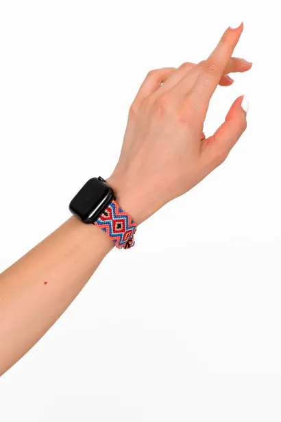 Hippi Anatolia Gümüş Örgü Apple Watch Kordonu – 42-44-45-49 mm