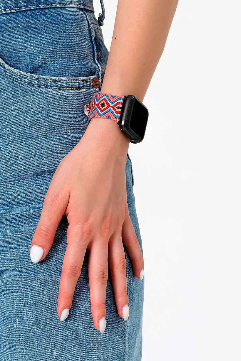 Hippi Anatolia Siyah Örgü Apple Watch Kordonu – 38-40-41 mm