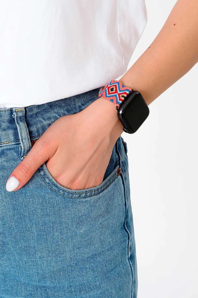 Hippi Anatolia Gümüş Örgü Apple Watch Kordonu - 38-40-41 mm