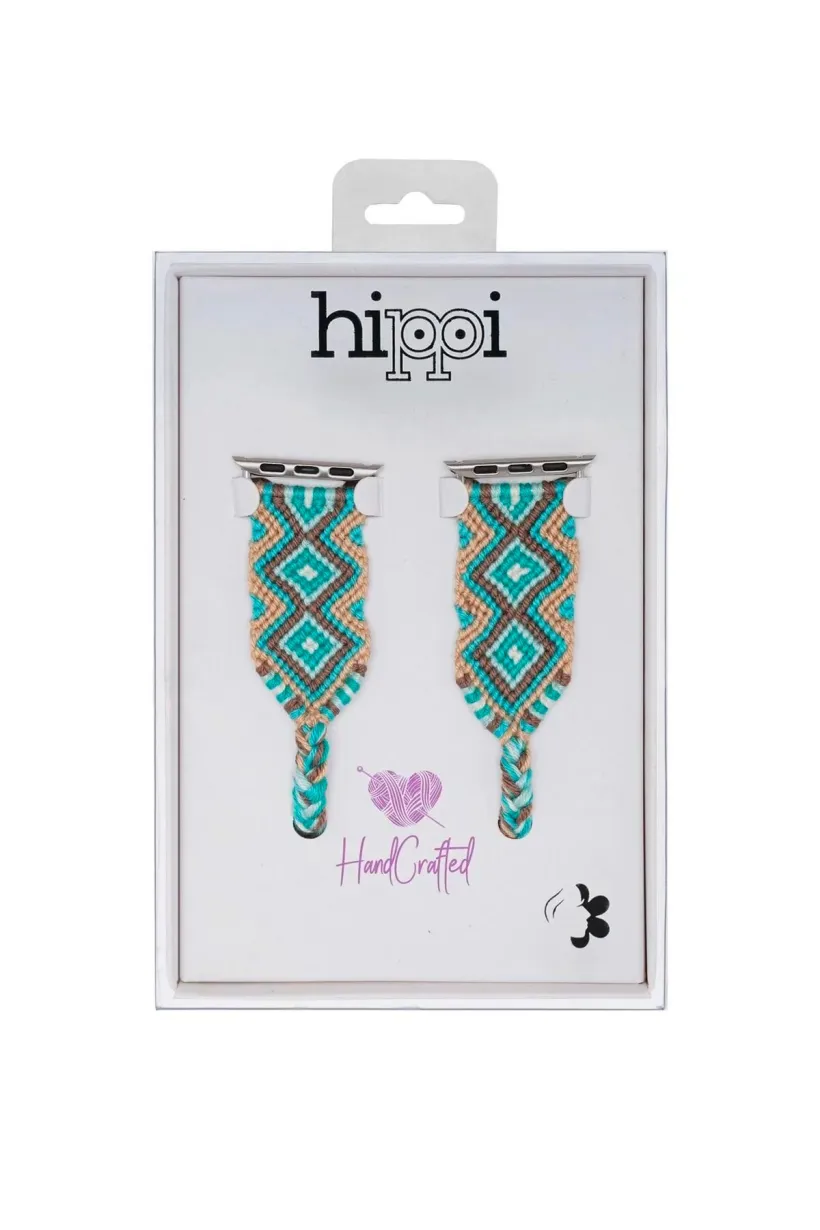 Hippi Charm Gümüş Örgü Apple Watch Kordonu – 38-40-41 mm