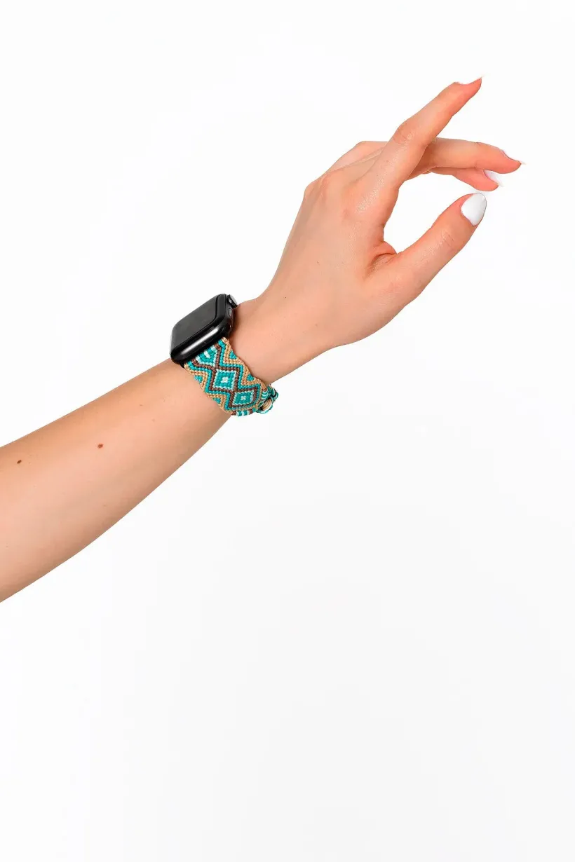 Hippi Charm Gümüş Örgü Apple Watch Kordonu – 42-44-45-49 mm