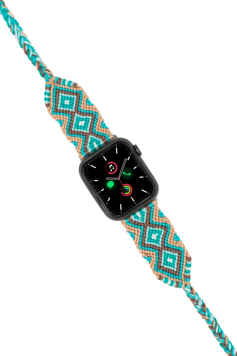 Hippi Charm Gümüş Örgü Apple Watch Kordonu – 42-44-45-49 mm