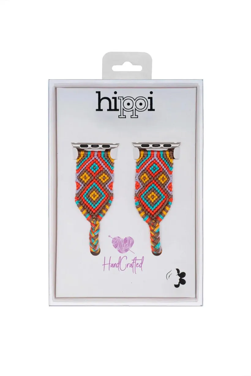 Hippi Etnich Gümüş Örgü Apple Watch Kordonu – 42-44-45-49 mm