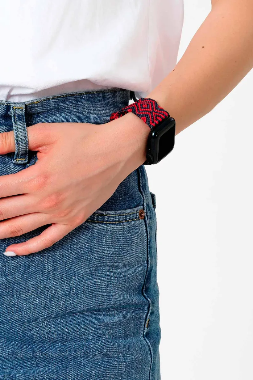 Hippi Natural Gümüş Örgü Apple Watch Kordonu – 42-44-45-49 mm